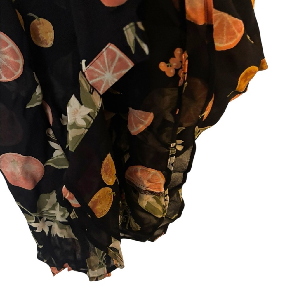 Reformation | Tamara Fruitcake Dress | Black with oranges π | Size 2 - Picture 9 of 14